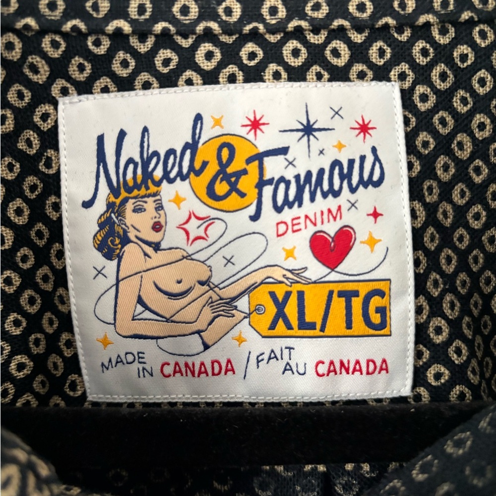 Naked and Famous short sleeve button up. Size XL - Picture 3 of 4